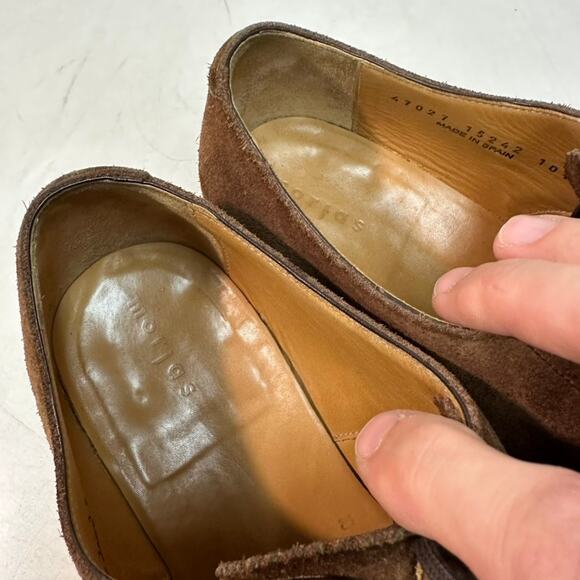 NEW HEELS Morjas The Oxford Snuff Suede Cap Toe Handmade in Spain US 11.5 - Picture 9 of 13
